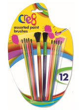 12PK ASSORTED PAINT BRUSHES FOR ARTISTS
